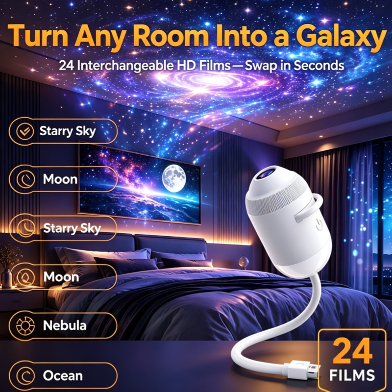 Planetarium Projector Home - USB Starry Sky Galaxy Projector 360°
