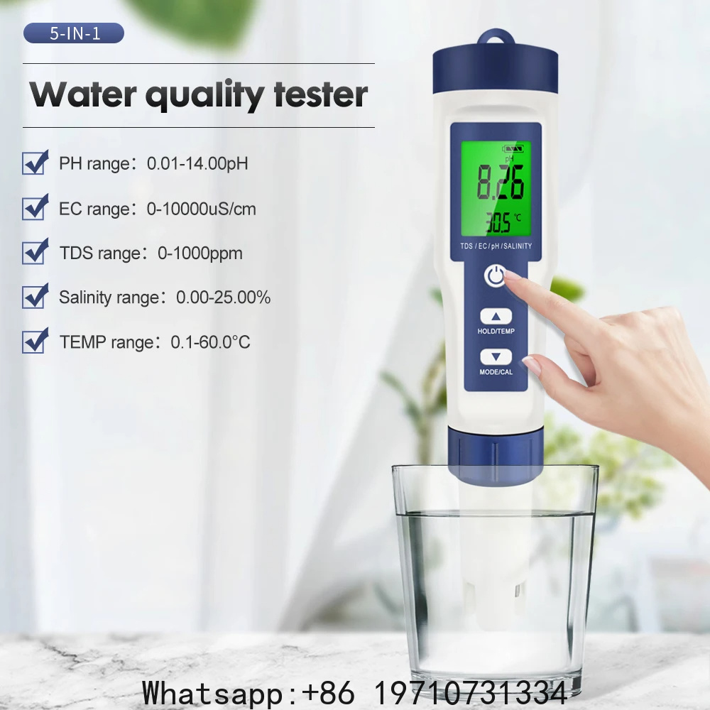 5 In 1 Digital PH Meter TDS EC - Water Testing Kit recension och pris