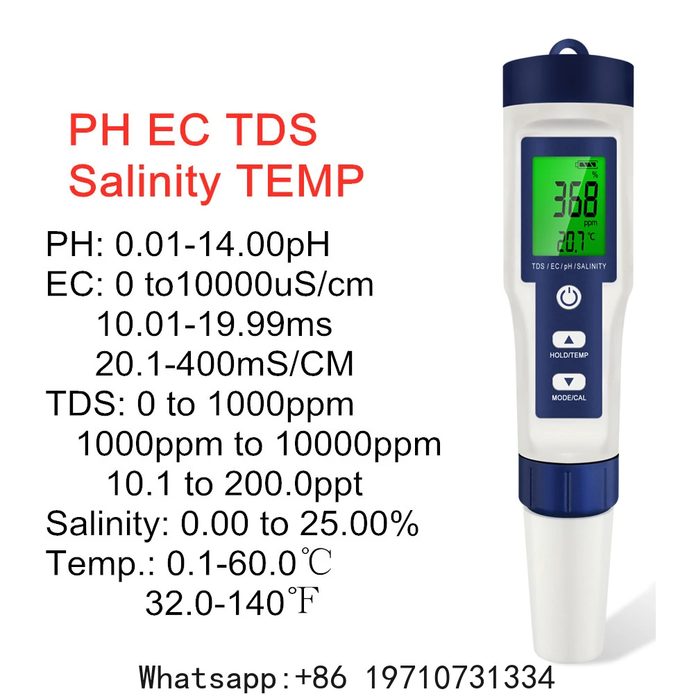 5 In 1 Digital PH Meter TDS EC - Water Testing Kit recension och pris