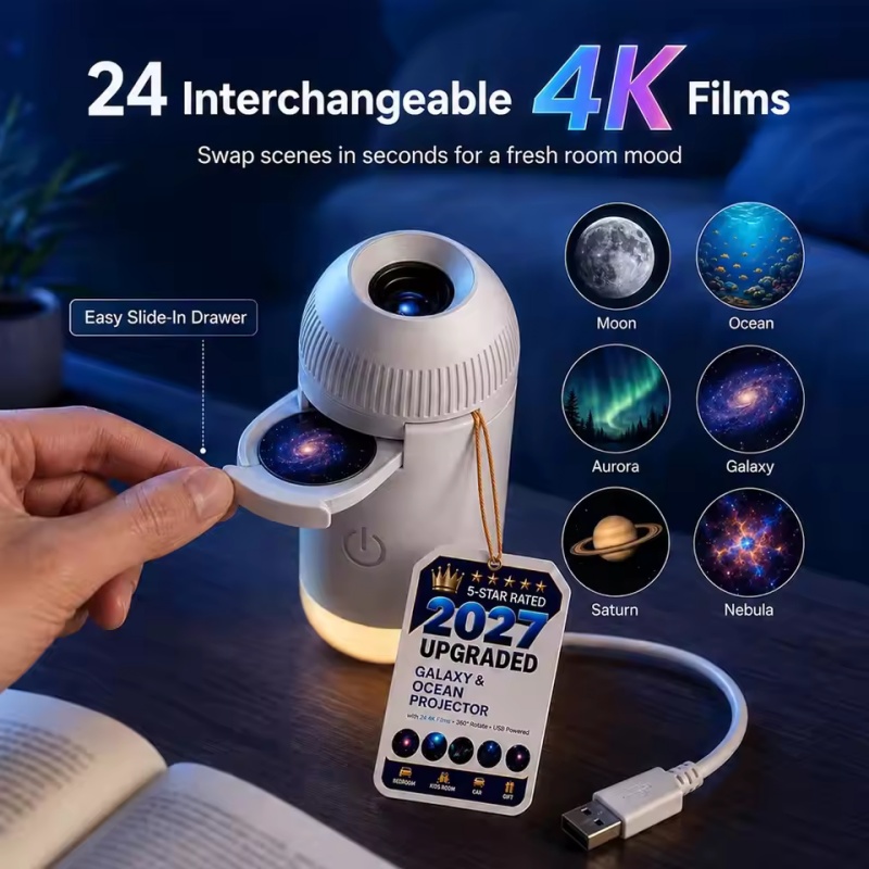 USB Starry Sky Galaxy Projecto - Planetarium Projector Home recension och pris